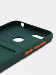 Зеленый чехол для Huawei Y6 2018 / Honor 7C / 7A Pro / Y6 Prime, с карманом для карт
