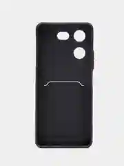 Черный чехол для Tecno Pova 5 / Pova 5 Pro (Техно Пова 5/Пова 5 Про), с карманом для карт