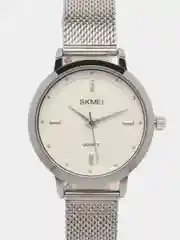 Серебряный женские наручные часы Skmei 1528MH в подарочной упаковке