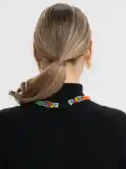 Зеленый колье из бисера