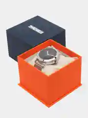 Серебряный мужские наручные часы Skmei 9204 в подарочной упаковке