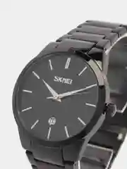 Черный мужские наручные часы Skmei 9140 с календарем в подарочной упаковке