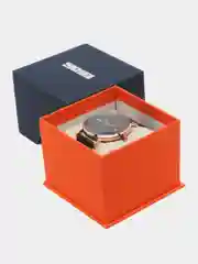 Бронзовый мужские наручные часы Skmei 9183CS с металлическим браслетом и календарем