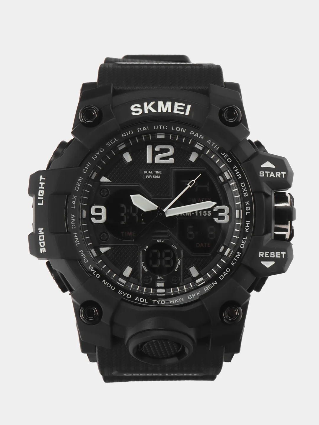 Черный мужские наручные часы Skmei 1155B в подарочной упаковке