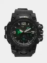 Черный мужские наручные часы Skmei 1155B в подарочной упаковке