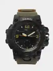 Зелёный хаки мужские наручные часы Skmei 1155B в подарочной упаковке