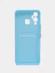 Ледяной чехол для Infinix HOT 12 PLAY NFC Хот 12 Плей, с карманом для карт, прозрачный