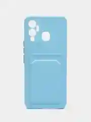 Ледяной чехол для Infinix HOT 12 PLAY NFC Хот 12 Плей, с карманом для карт, прозрачный