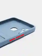 Синий меланж чехол для Infinix HOT 12 PLAY NFC Хот 12 Плей, с карманом для карт, прозрачный