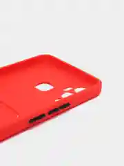 Красный чехол для Infinix HOT 12 PLAY NFC Хот 12 Плей, с карманом для карт, прозрачный