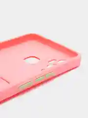 Розовый чехол для Infinix HOT 12 PLAY NFC Хот 12 Плей, с карманом для карт, прозрачный
