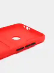 Красный силиконовый чехол для Xiaomi Redmi Note 7 (Сяоми Нот 7), с карманом для карт