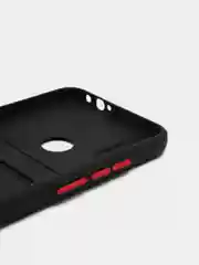 Черный силиконовый чехол для Xiaomi Redmi Note 7 (Сяоми Нот 7), с карманом для карт