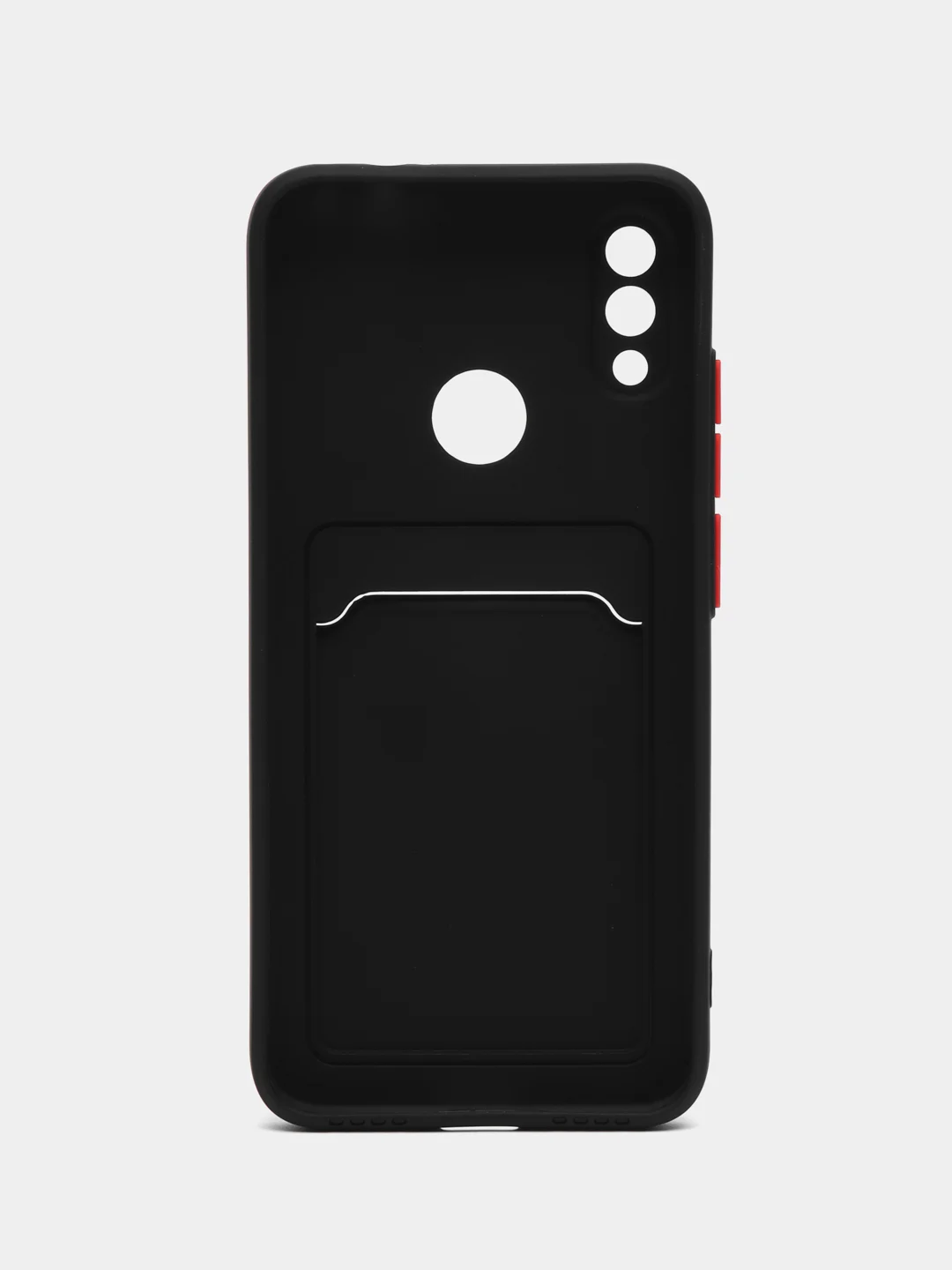 Черный силиконовый чехол для Xiaomi Redmi Note 7 (Сяоми Нот 7), с карманом для карт