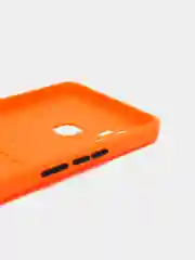 Оранжевый чехол для Infinix HOT 12 PLAY NFC Хот 12 Плей, с карманом для карт, прозрачный