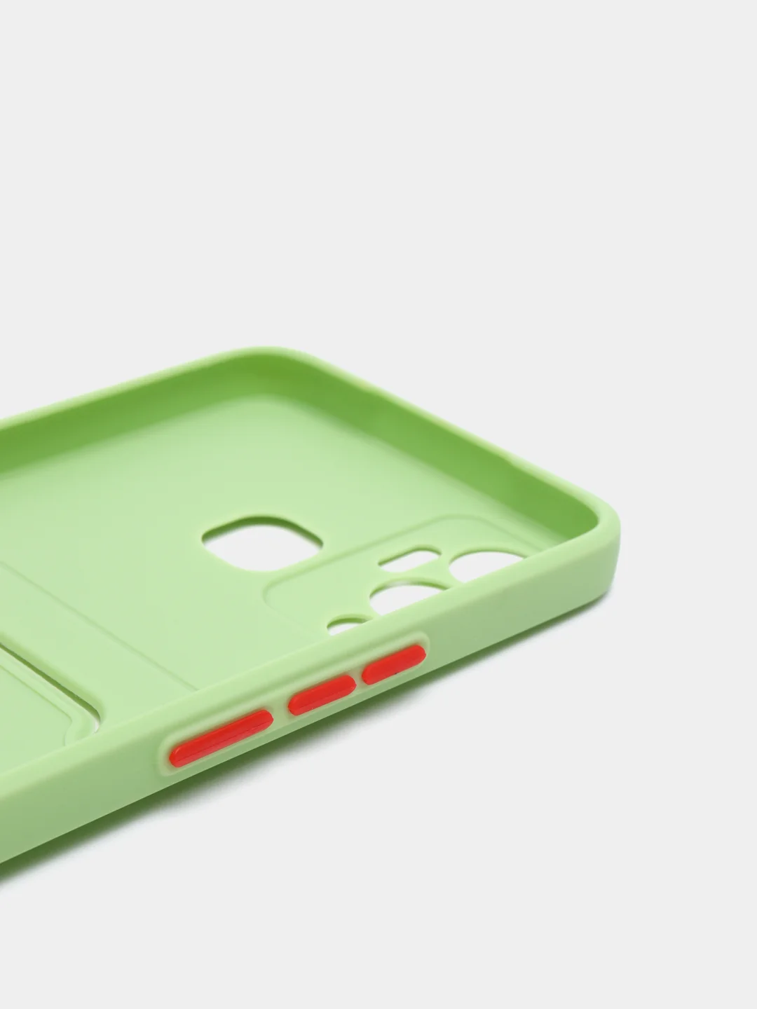 Лайм чехол для Infinix HOT 12 PLAY NFC Хот 12 Плей, с карманом для карт, прозрачный