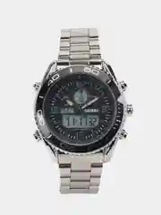 Серебряный мужские наручные часы Skmei 1600  в подарочной упаковке