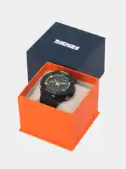 Желтый мужские спортивные наручные часы Skmei AD0931 в подарочной упаковке