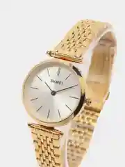 Золотой женские наручные часы Skmei 1458CS в подарочной упаковке