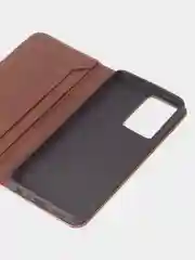 Коричневый чехол-книжка GQ для Oppo A57 (4G) / Oppo A57S / Oppo A77 (4G) / Oppo A77S из кожи