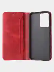 Красный чехол-книжка GQ для Oppo A57 (4G) / Oppo A57S / Oppo A77 (4G) / Oppo A77S из кожи