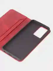 Красный чехол-книжка GQ для Oppo A57 (4G) / Oppo A57S / Oppo A77 (4G) / Oppo A77S из кожи