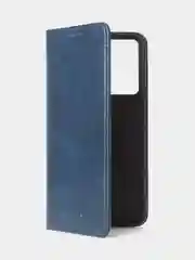 Синий чехол-книжка GQ для Oppo A57 (4G) / Oppo A57S / Oppo A77 (4G) / Oppo A77S из кожи