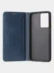 Синий чехол-книжка GQ для Oppo A57 (4G) / Oppo A57S / Oppo A77 (4G) / Oppo A77S из кожи