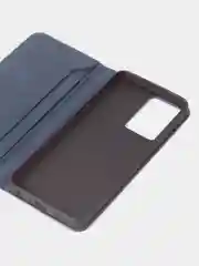 Синий чехол-книжка GQ для Oppo A57 (4G) / Oppo A57S / Oppo A77 (4G) / Oppo A77S из кожи