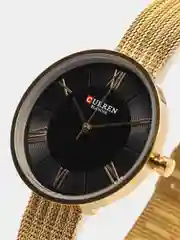 Черный женские наручные часы Curren 9020 в подарочной упаковке