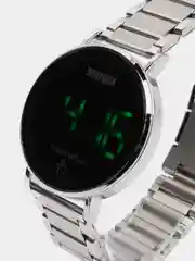 Серебряный мужские цифровые наручные Led часы Skmei 1550 в подарочной упаковке
