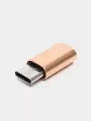 Золотой адаптер-переходник мicro usb / type-c / 5 шт