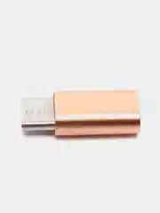 Золотой адаптер-переходник мicro usb / type-c / 5 шт