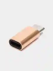 Золотой адаптер-переходник мicro usb / type-c / 5 шт