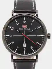 Угольный мужские наручные часы Mini Focus MF0019G, c календарём, в подарочной упаковке