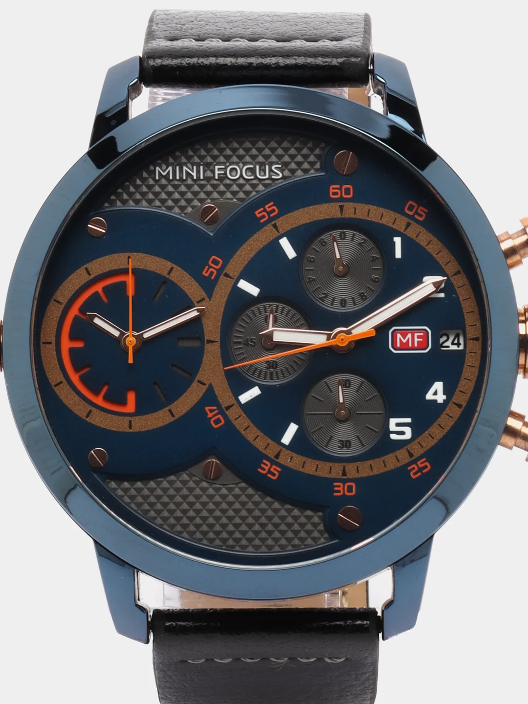 Синий мужские наручные часы Mini Focus MF0030G с хронографом, в подарочной упаковке
