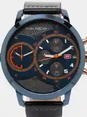 Синий мужские наручные часы Mini Focus MF0030G с хронографом, в подарочной упаковке