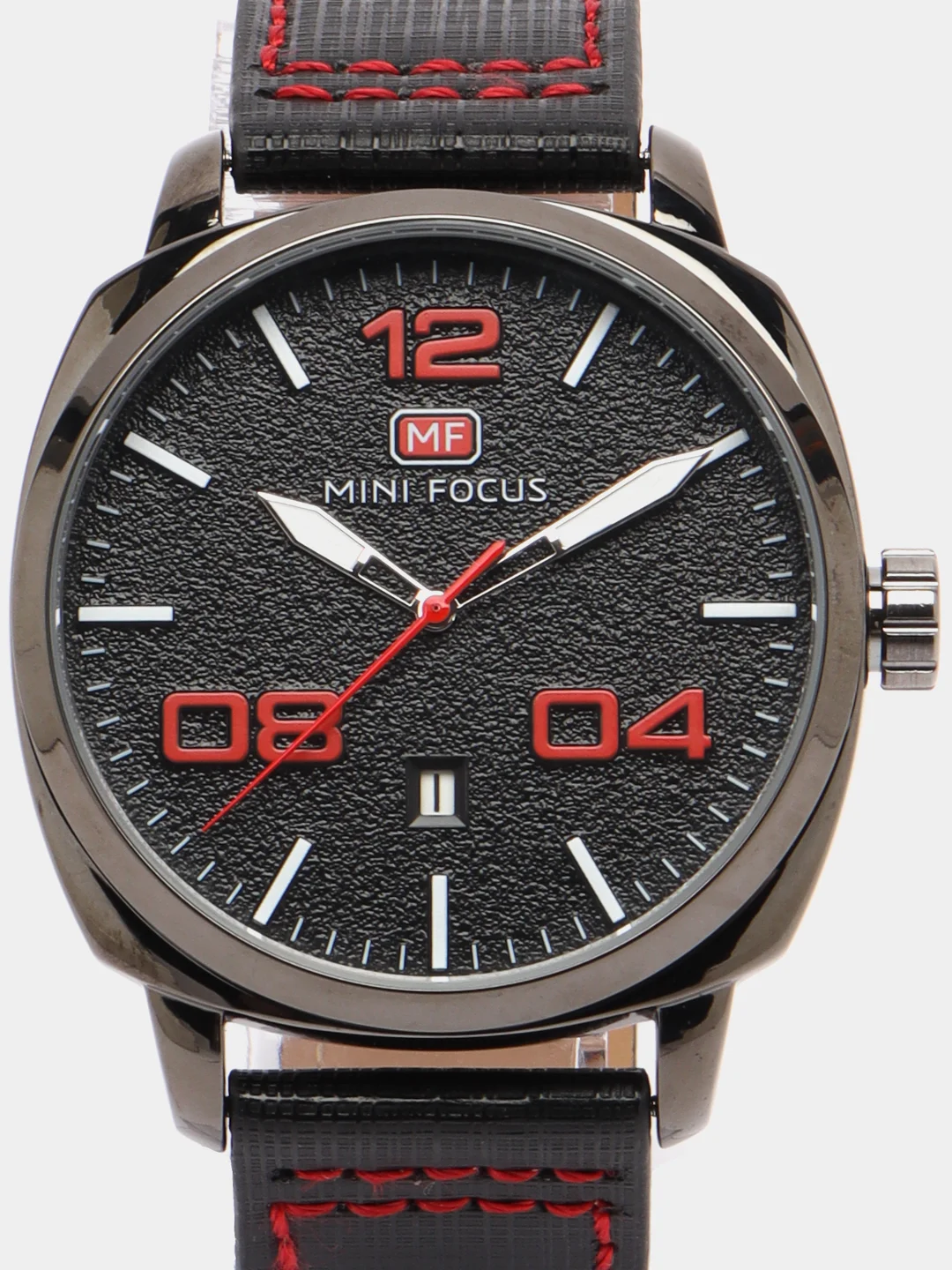Красный мужские наручные часы Mini Focus MF0013G с календарём, в подарочной упаковке