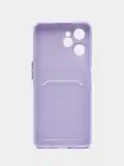Сиреневый силиконовый чехол для Realme 10T (Реалми 10Т), с карманом для карт