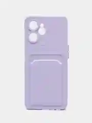 Сиреневый силиконовый чехол для Realme 10T (Реалми 10Т), с карманом для карт