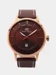 Бронзовый мужские наручные часы Mini Focus MF0033G c календарём, в подарочной упаковке