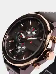 Коричневый мужские наручные часы Curren 8394 с хронографом в подарочной упаковке