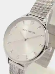 Серебряный женские наручные часы Mini Focus MF0045L с металлическим браслетом и камнями