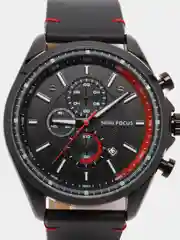 Черный мужские наручные часы Mini Focus MF0080G, с хронографом, в подарочной упаковке