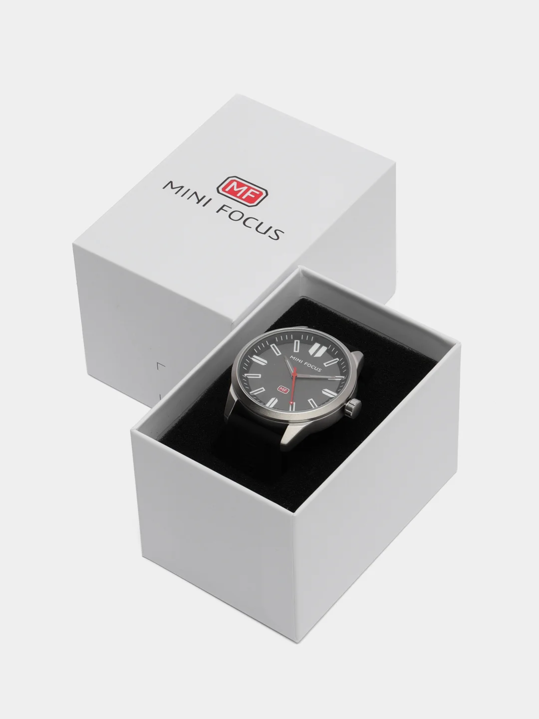 Черный мужские наручные часы Mini Focus MF0054G, в подарочной упаковке