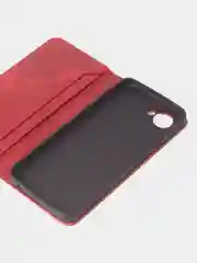 Красный чехол-книжка GQ для Realme C30 / Realme C30s / Realme Narzo 50i Prime из кожи