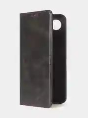 Черный чехол-книжка GQ для Realme C30 / Realme C30s / Realme Narzo 50i Prime из кожи