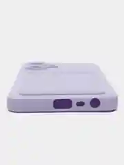 Сиреневый силиконовый чехол для Realme 10T (Реалми 10Т), с карманом для карт