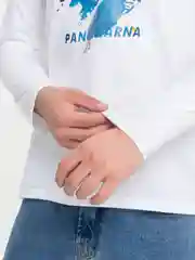 Слоновая кость футболка с длинными рукавами