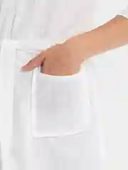 Белый халат домашний мужской вафельный
